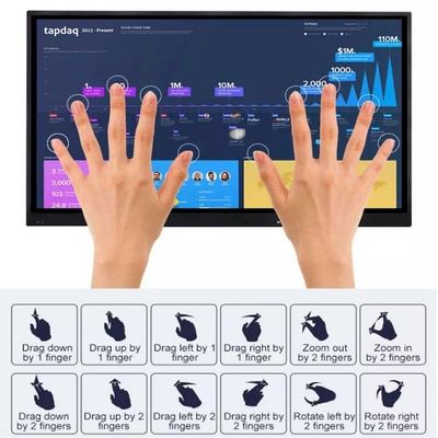 Portable IPS Capacitive Touchscreen LCD 4K PCAP Smart Board Flat Panel